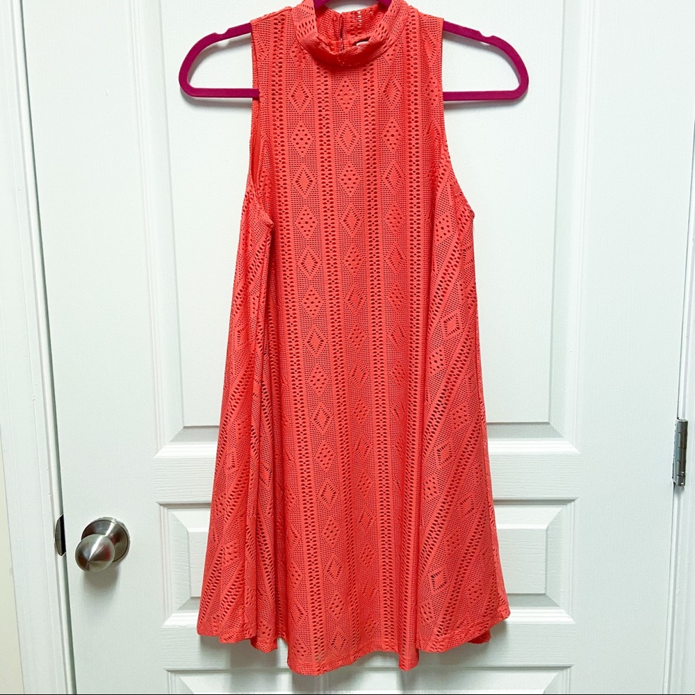 She & Sky Mock Neck Swing Dress
